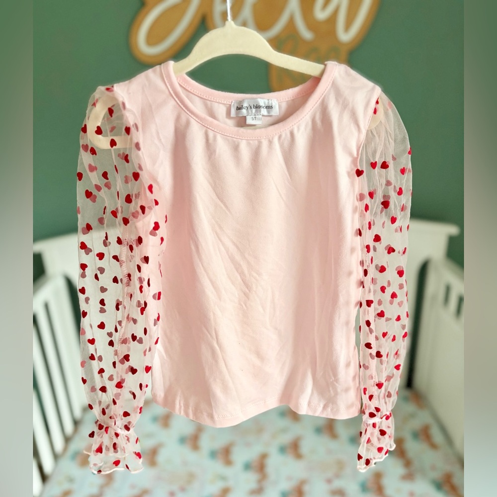 Baileys Blossoms 5T Valentine’s Day heart top